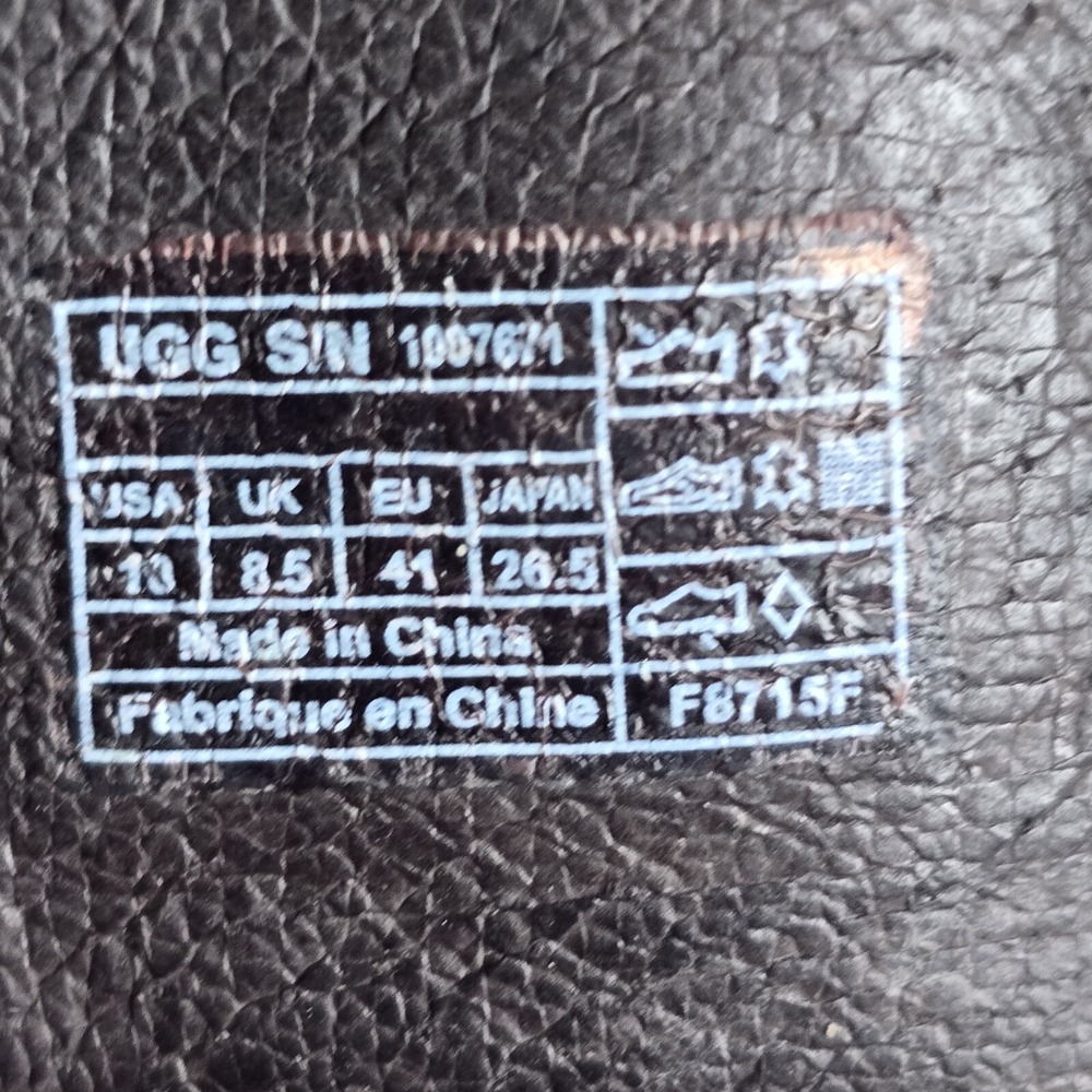 UGG Tall Suede Leather Boots Women 10 Brown Equestrian Buckle Mountain Cabincore - Picture 9 of 9